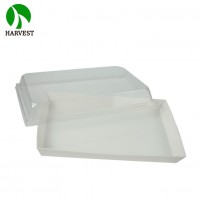 New disposable snack packaging display box plate with clear lid