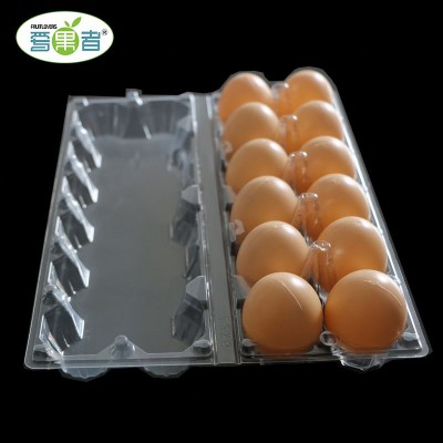 Manufacture Sale Disposable Vented Plastic Transparent Chicken Egg Tray