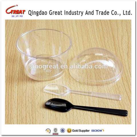 factory price 5oz Disposable plastic dessert cup with lid