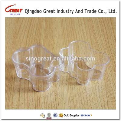 Disposable transparent pudding cup desserts plastic cup container with lid