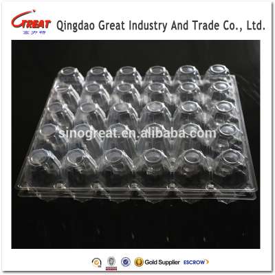 Manufacture Food Grade Plastic Egg Tray, 30 counts clear egg carton