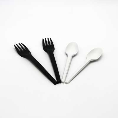 Biodegradable PLA Plastic tableware forks spoons flatware sets